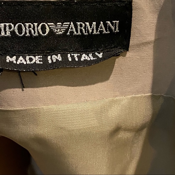 EMPORIO ARMANI SZ 10 STRAPLESS GREY DRESS W TULLE - Picture 11 of 12